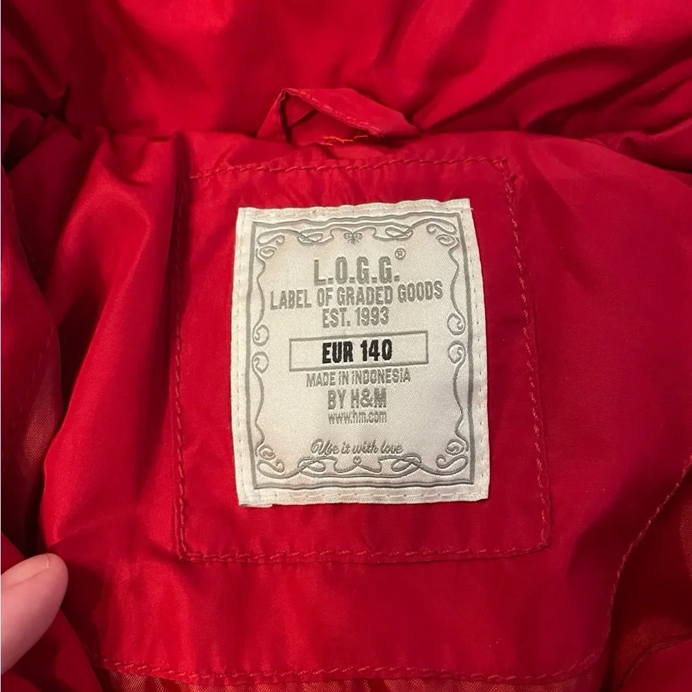 H&M Vibrant Red Kids Puffer Coat